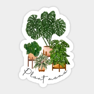 Plant Mama, House Plants Collection Illustration Sticker